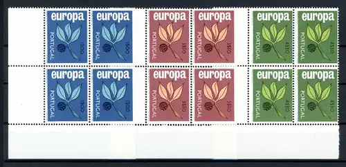 Portugal 4er Blöcke 990-992 Eckrand ul postfrisch Cept #HD069