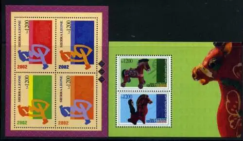 Sierra Leone 4122-4127 postfrisch Neujahr Pferd #GZ063