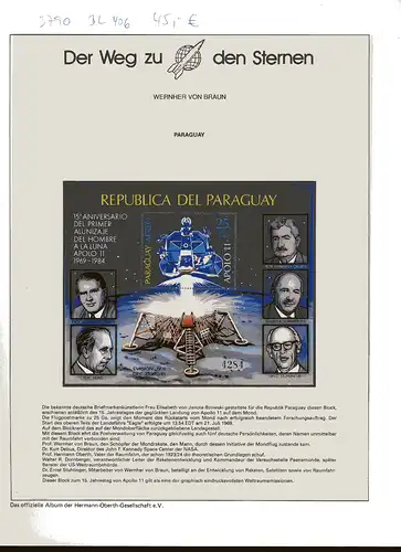 Paraguay Block 406 postfrisch Raumfahrt #GF652