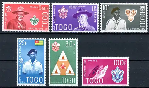 Togo 313-318 postfrisch Pfadfinder #HD102