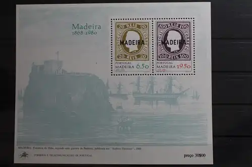 Portugal Madeira Block 1 mit 62-63 postfrisch #TC265