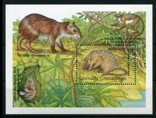 Grenada/ Grenadinen Block 190 postfrisch Wildtiere #GZ047