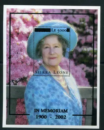 Sierra Leone Block 573 postfrisch Königshäuser #GZ054