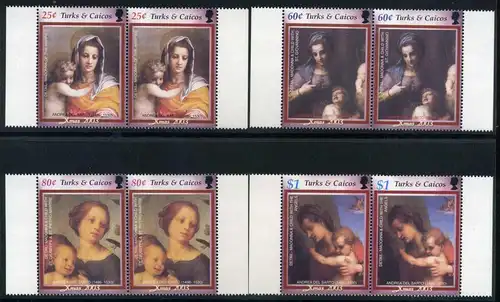 Turks und Caicos Paare 1808-1811 postfrisch Kunst #HD123