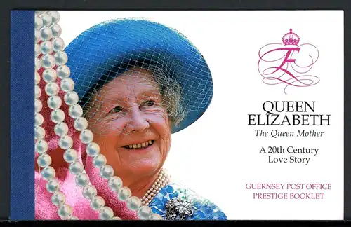 Großbritannien Guernsey kpl. Markenheftchen MH 43 postfrisch Queen Mum #HE021