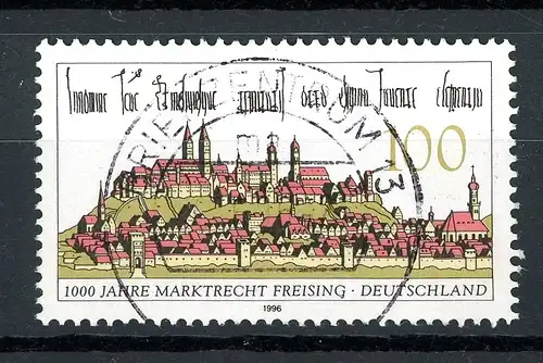 Bund 1856 I gestempelt Plattenfehler #HE049