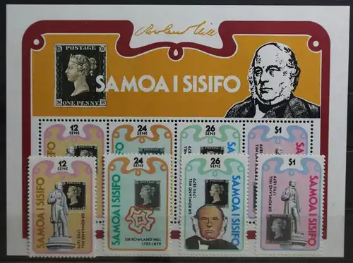 Samoa 415-418, Block 19 mit 415-418 postfrisch #TE438