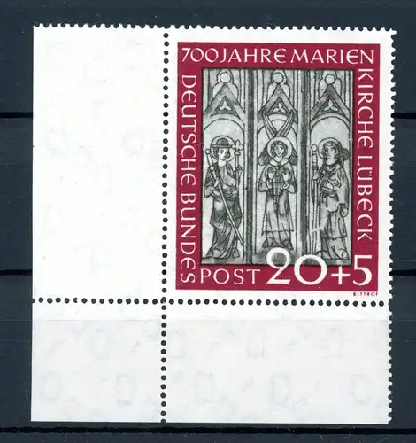 Bund 140 Eckrand lo postfrisch #HD060