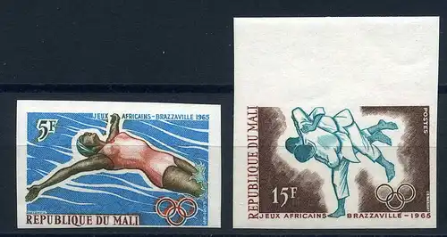 Mali Mali MiNr 112-13 ungezähnt Sport ** #GX178