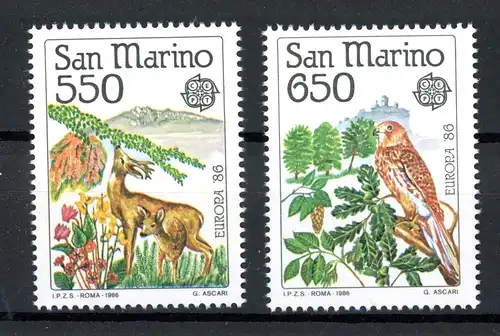San Marino 1339-1340 postfrisch CEPT 1986 #HD063