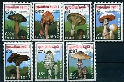 Kambodscha 1048-54 postfrisch Pilze #GZ518