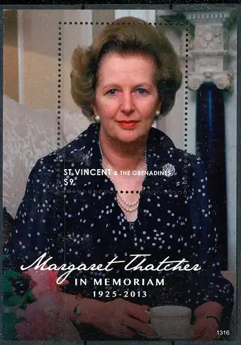 St. Vincent Block 44 postfrisch Persönlichkeiten #GJ329