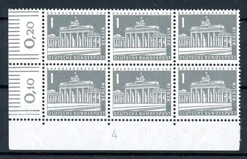 Berlin 6er Block 140 y DZ 4 postfrisch #HE107