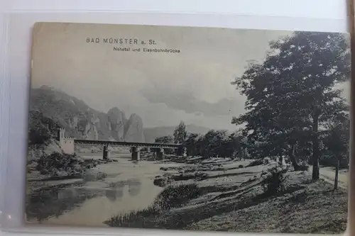AK Bad Münster a. Stein Nahetal und Eisenbahnbrücke #PG141