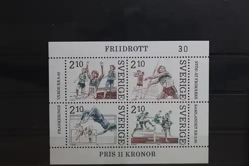 Schweden Block 14 mit 1403-1406 postfrisch Sport Leichtathletik #TE884