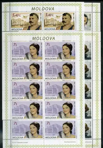 Moldawien KB 684-87 postfrisch Persönlichkeiten #GZ551