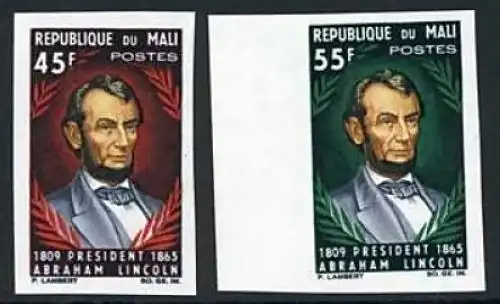 Mali 103-104 geschnitten postfrisch Abraham Lincoln #HC022