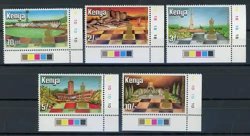 Kenia 313-317 postfrisch Schach #GI686