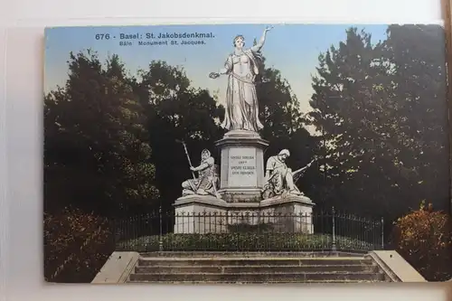 AK Basel St. Jakobsdenkmal 1929 #PG120