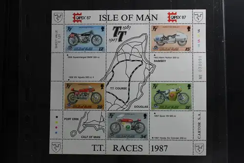 Großbritannien Isle of Man Block 9 mit 339-343 postfrisch #TG672