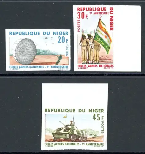 Niger 132-134 geschnitten postfrisch Militär #HC028