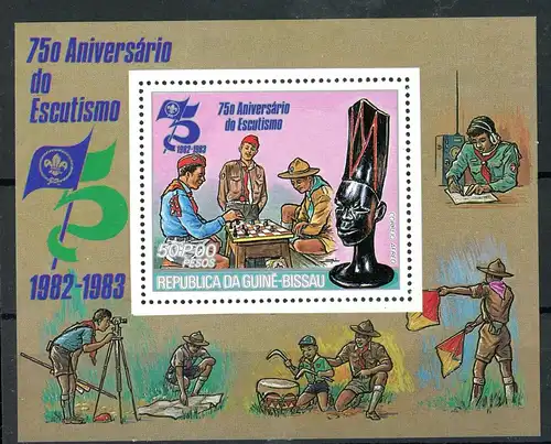 Guinea Bissau Bl 215 postfrisch Schach #GI712