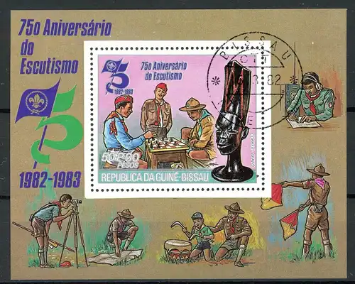 Guinea Bissau Bl 215 gestempelt Schach #GI713