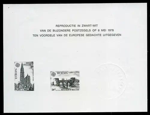 Belgien Schwarzdruck Block 1943-1944 postfrisch #HB010