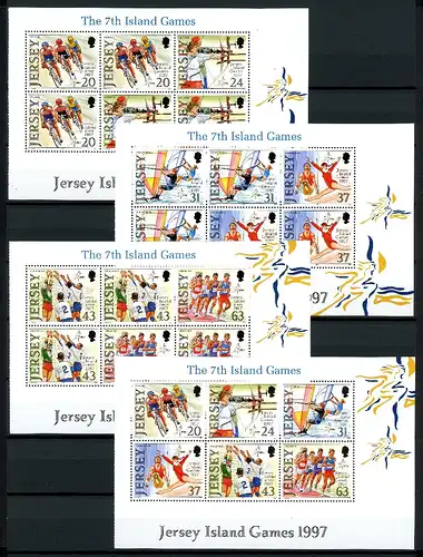Jersey H-Blätter 23 bis 26 mit 787-92 postfrisch Insel Spiele #HE146