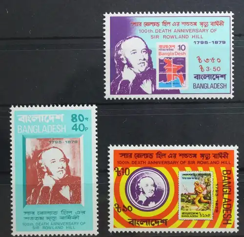 Bangladesch 123-125 postfrisch Briefmarke auf Briefmarke #SZ480