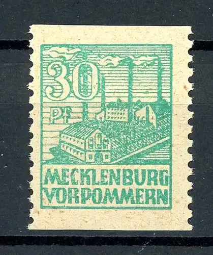 SBZ Mecklenburg-Vorpommern Abart 39 z a Uw postfrisch #HE208