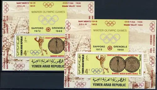 Jemen arab. Rep. Bl 74 A+B postfrisch Olympiade #ID057