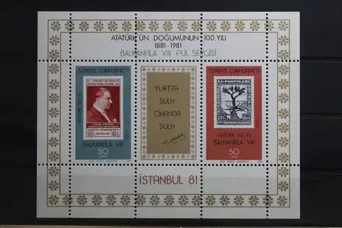 Türkei Block 20 mit 2574-2575 postfrisch Briefmarke auf Briefmarke #SZ512