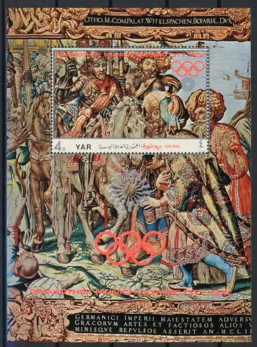 Jemen arab. Rep. Bl 157 postfrisch Olympiade #ID071