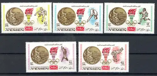 Jemen Königreich 620-624 A postfrisch Olympiade #ID085