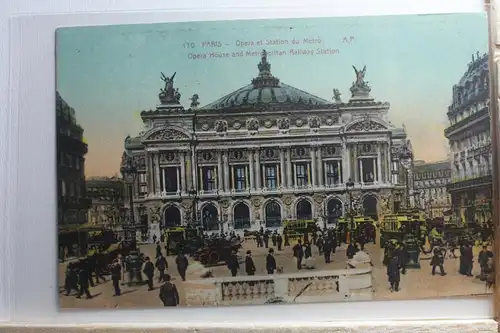 AK Paris Opera et Station du Metro #PG346