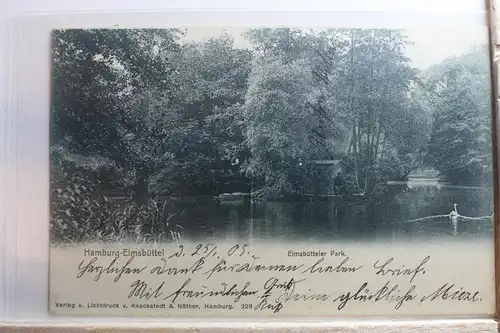 AK Hamburg-Eimsbüttel Eimsbüttler Park 1905 #PG289