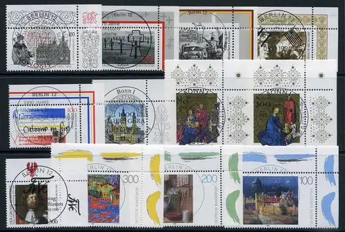 Bund gestempelt Bund Lot Eckrand oben rechts ESST Vollstempel #HB038