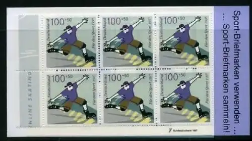 Bund Sport Markenheftchen MH 1899 postfrisch Bund Sport MH MiNr 1899 ** #HB046