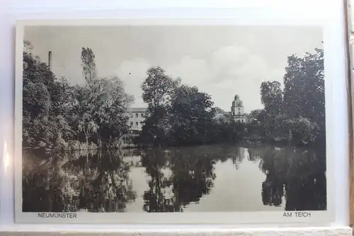 AK Neumünster Am Teich 1928 #PG316