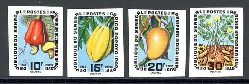 Senegal 315-318 geschnitten postfrisch Früchte, Obst #HC040