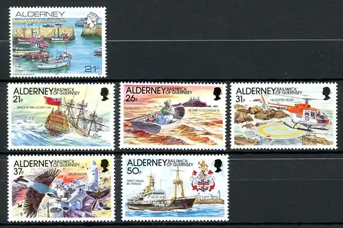 Alderney Jahrgang 1991 48-53 postfrisch #HD016