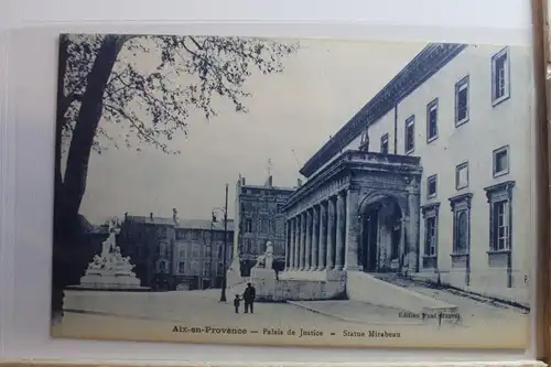 AK Aix-en Provence Palais de Justice - Statue Mirabeau #PG256