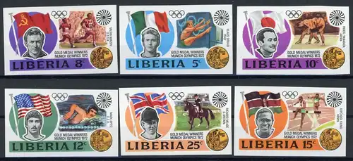 Liberia 855-860 B postfrisch Olympiade #ID112