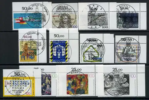 Bund gestempelt Bund Lot Eckrand oben rechts ESST Vollstempel #HB041