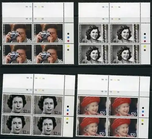 Salomon Inseln 1286-1289 Solomoninseln MiNr 1286-89 4er ** Königshäuser #HB043