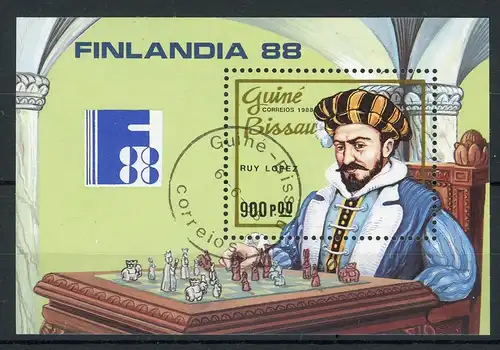 Guinea Bissau Block 274 gestempelt Schach #GI681