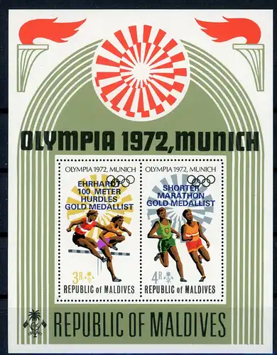 Malediven Block 15 B postfrisch Olympiade #ID122