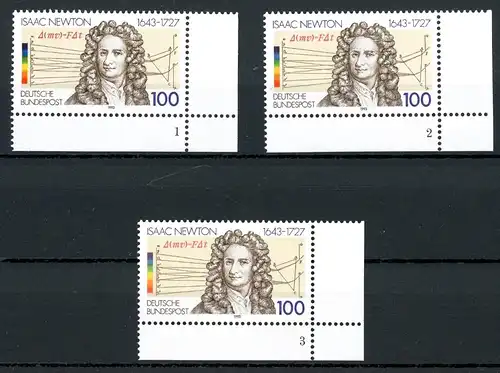 Bund 1646 postfrisch Formnummer 1-3 #HE349