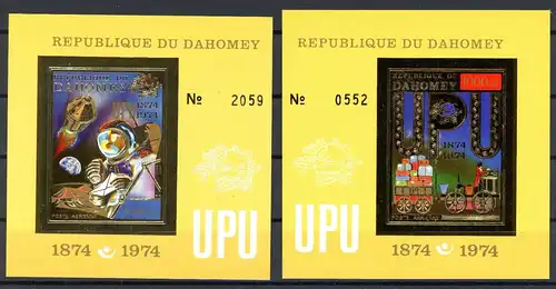 Dahomey Block 40B-41B postfrisch UPU, Astronaut #HE239